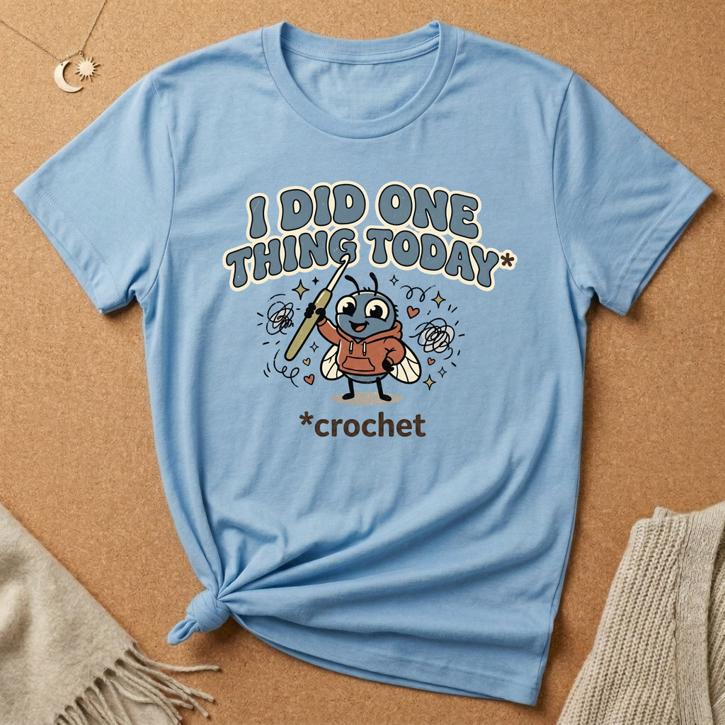 I Did One Thing Today Crochet Bug Tee