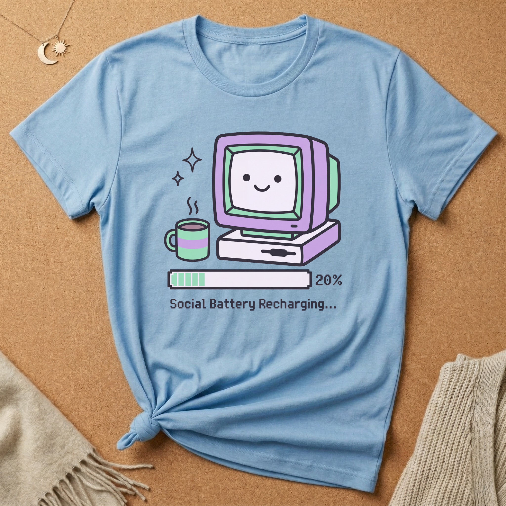 Social Battery Recharging Computer Tee