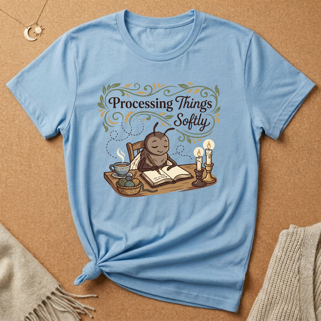 Calm Anxiety Fly Processing Things Softly Tee