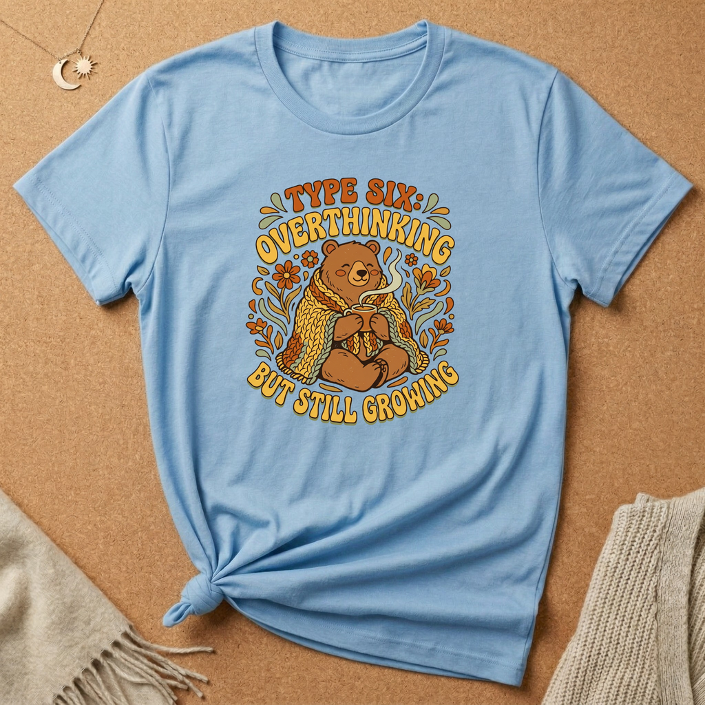 Type Six Overthinking But Still Growing Tee