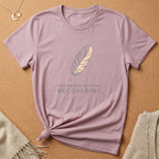 One Breath at a Time Recovering Feather Tee