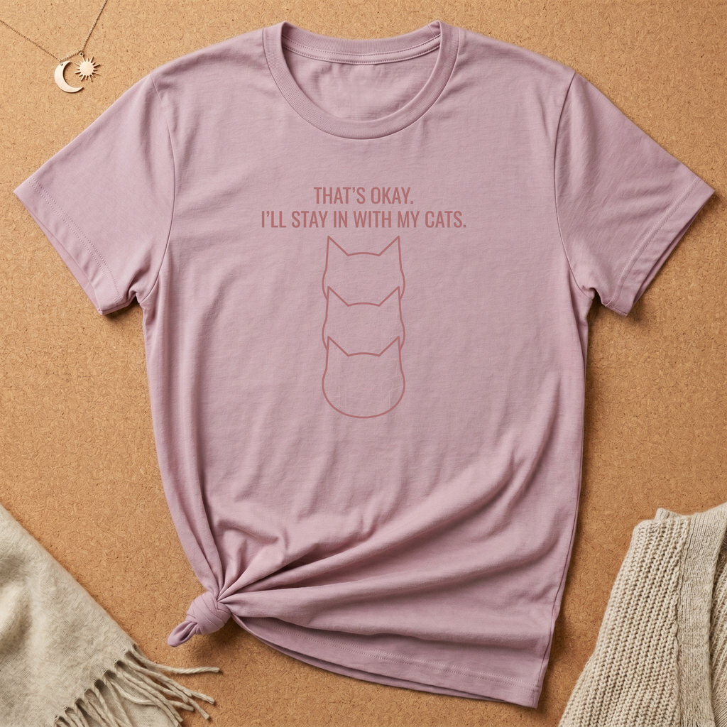 I'll Stay In with My Cats Tee