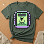 Pixel Pet Tee — "Social Battery: Status: Hibernating" Retro Virtual Pet Tee