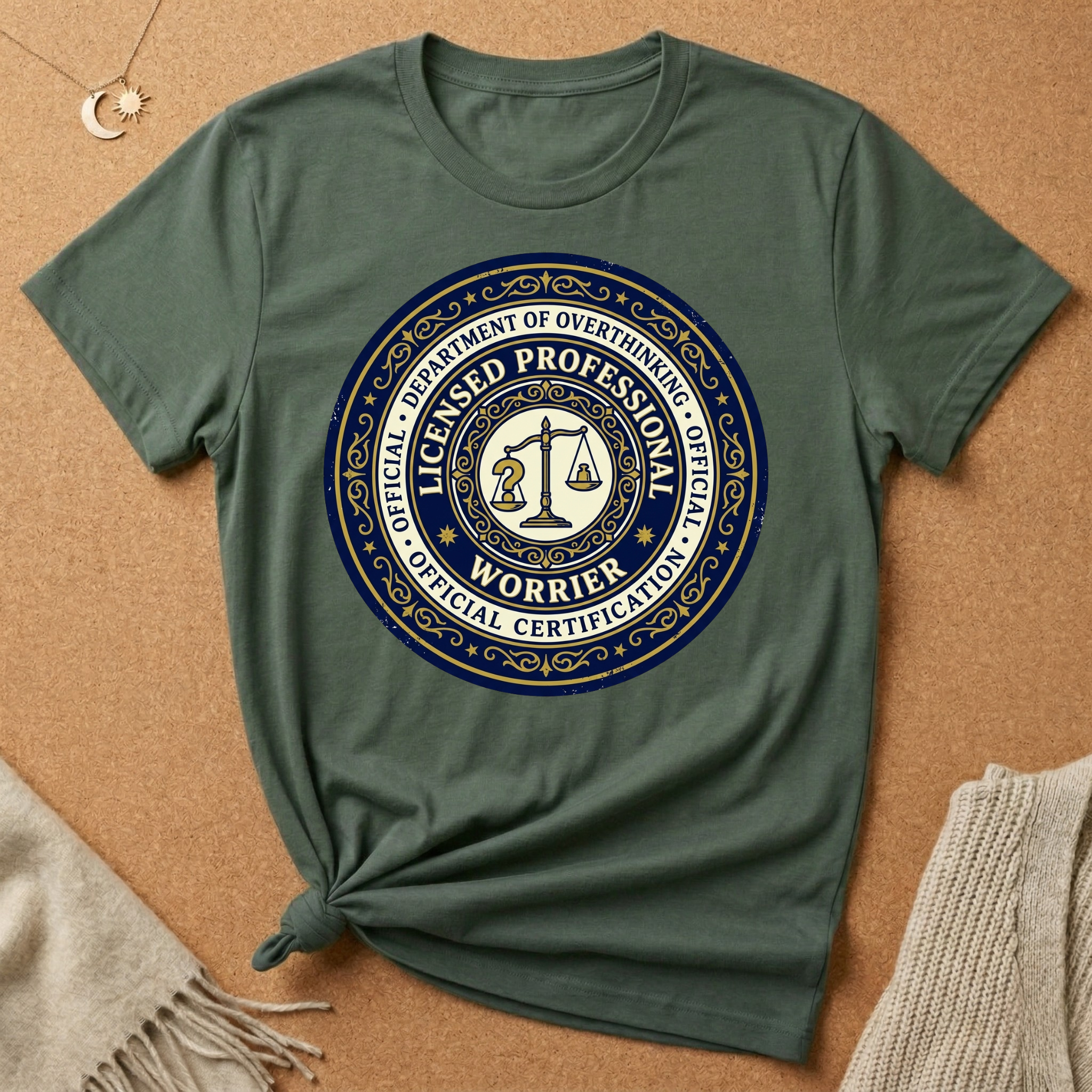 Dept. of Overthinking Official Certification Tee