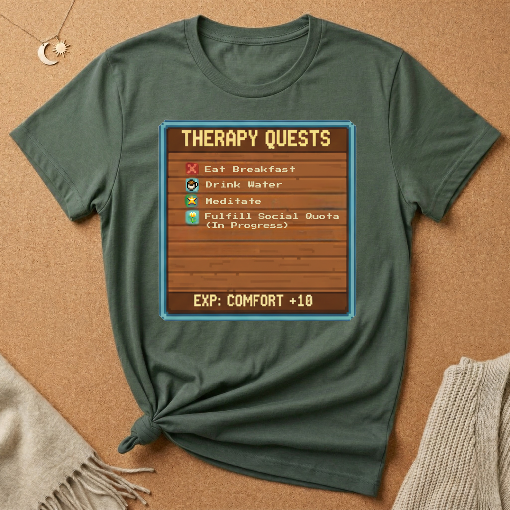 Old School Game Therapy Quests Tee