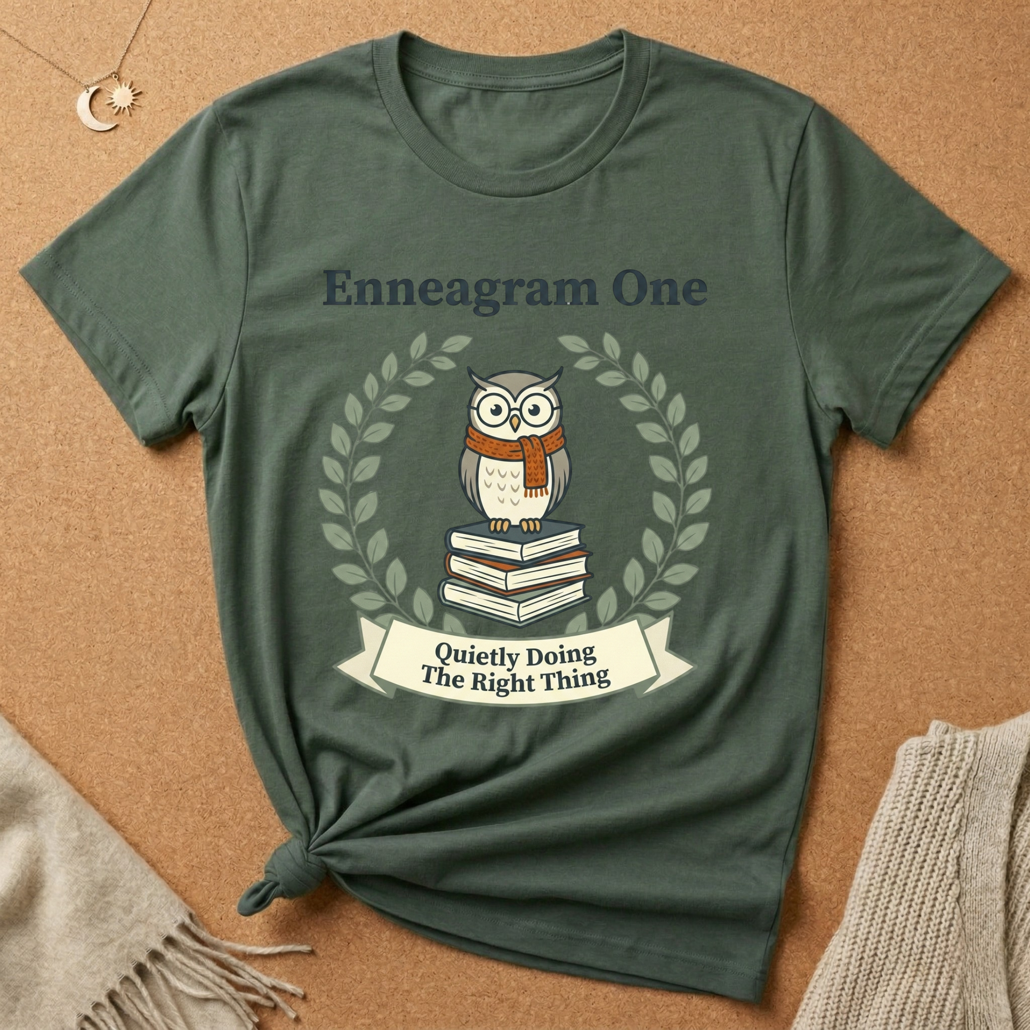 Enneagram Type 1: Quietly Doing The Right Thing Owl Tee