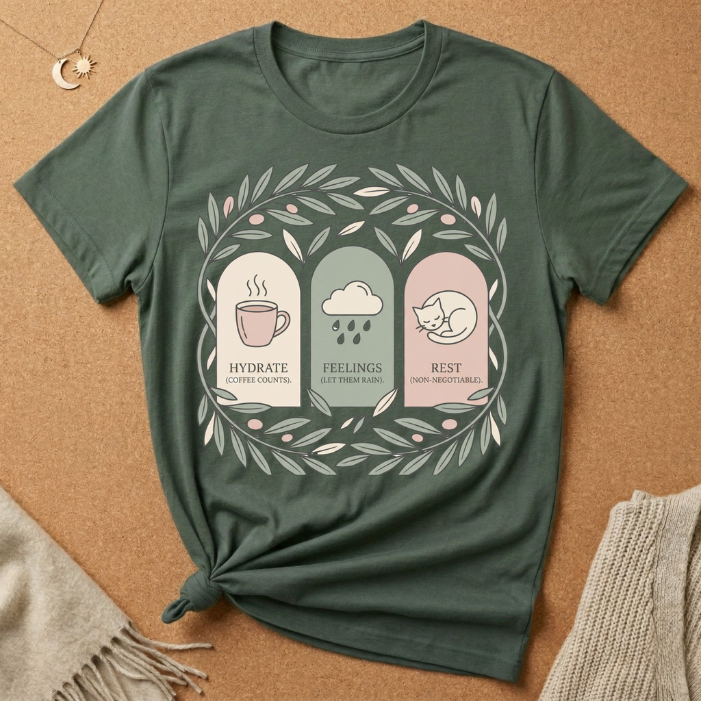 Hydrate, Feelings, and Rest Tee