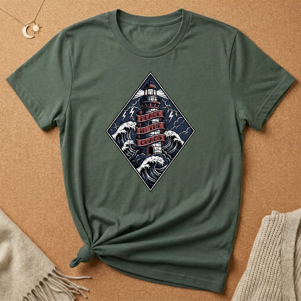 Lighthouse Peace in the Chaos Tee