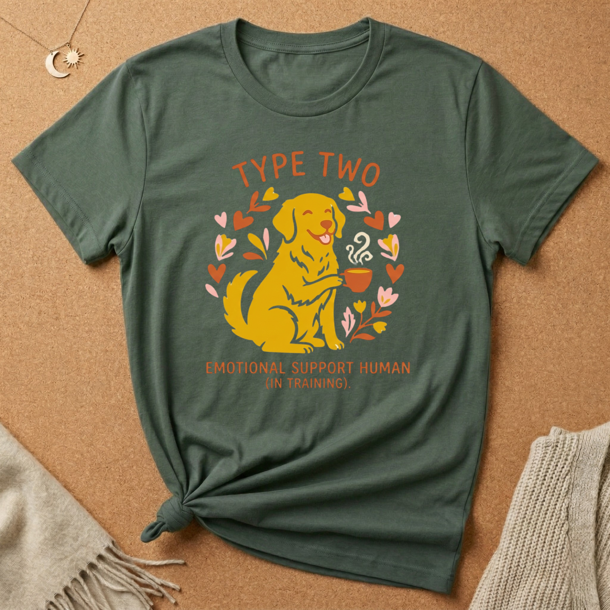 Type Two Emotional Support Human Tee