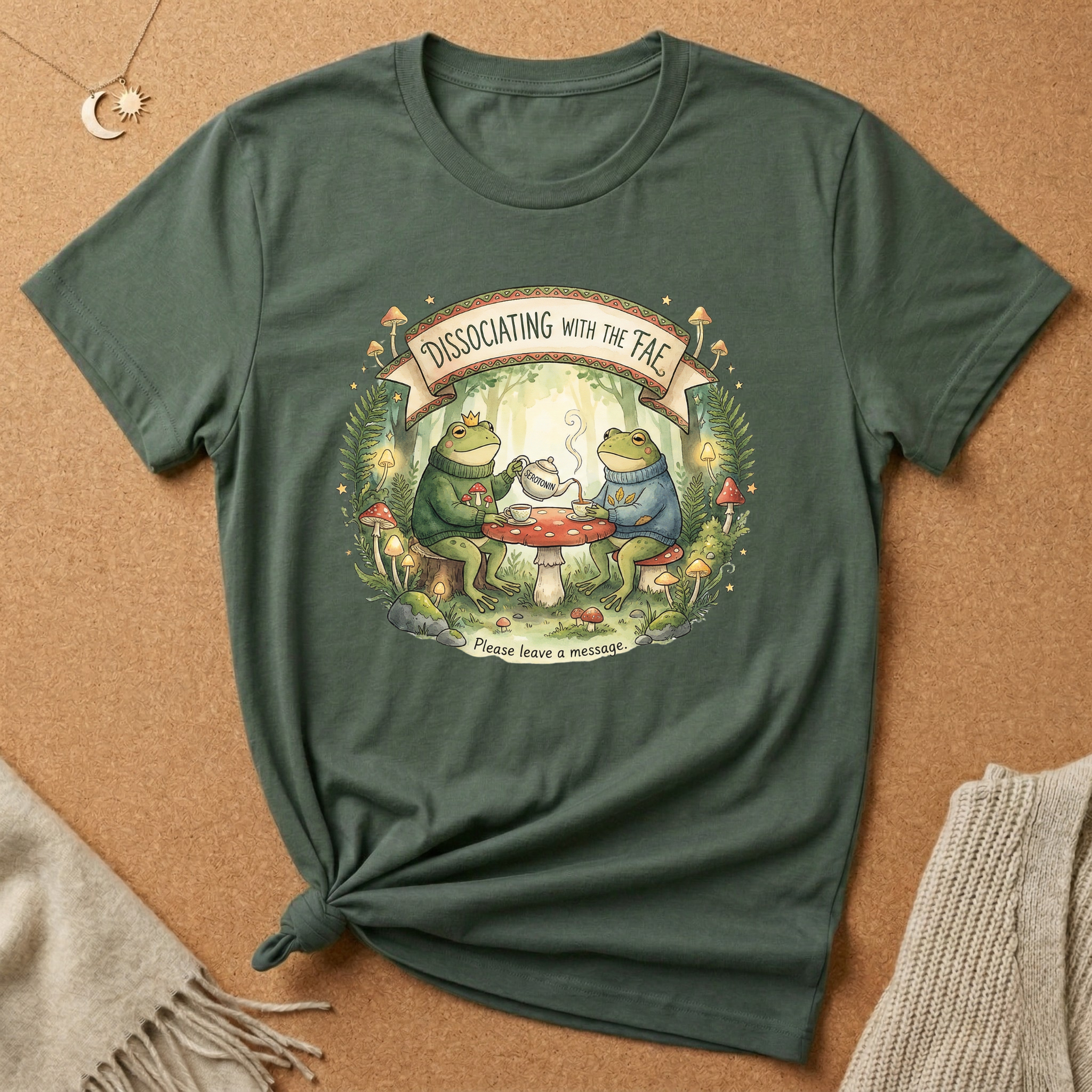Dissociating with the Fae (Please Leave a Message) Frog Wilderkind Tee