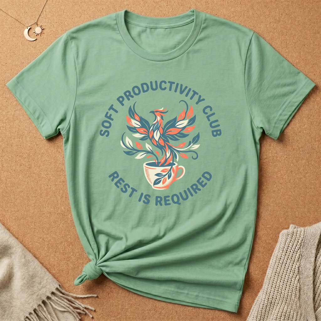 Soft Productivity Club Rest Is Required Phoenix Tee