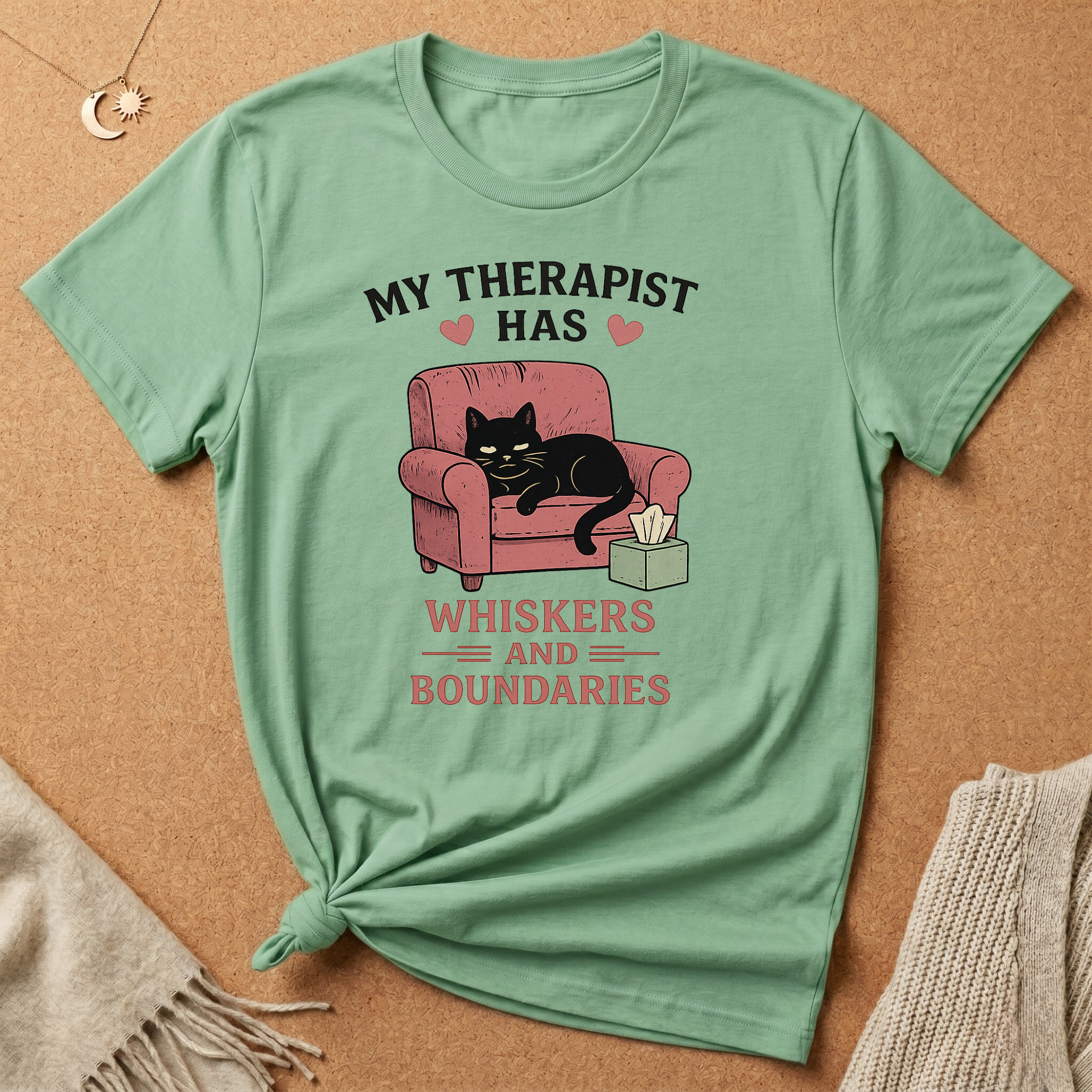 My Therapist Has Whiskers and Boundaries with Cat Tee
