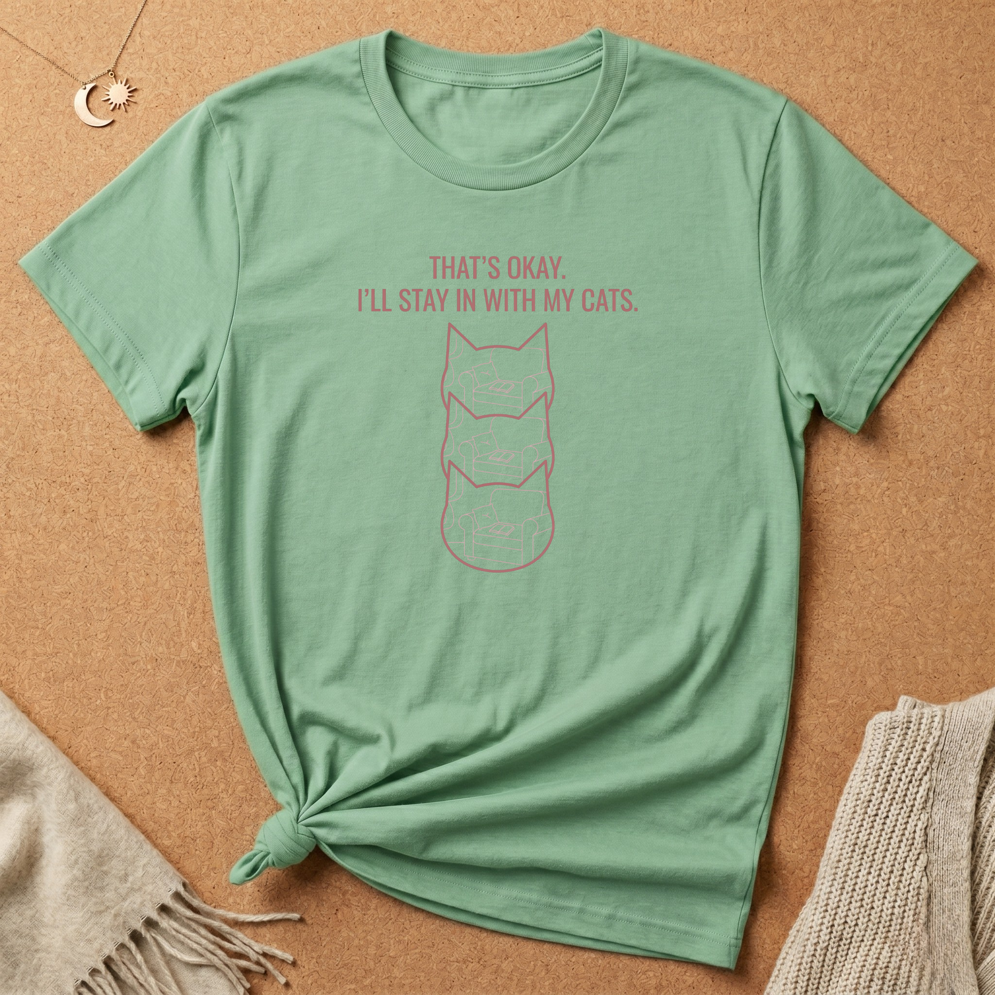 I'll Stay In with My Cats Tee