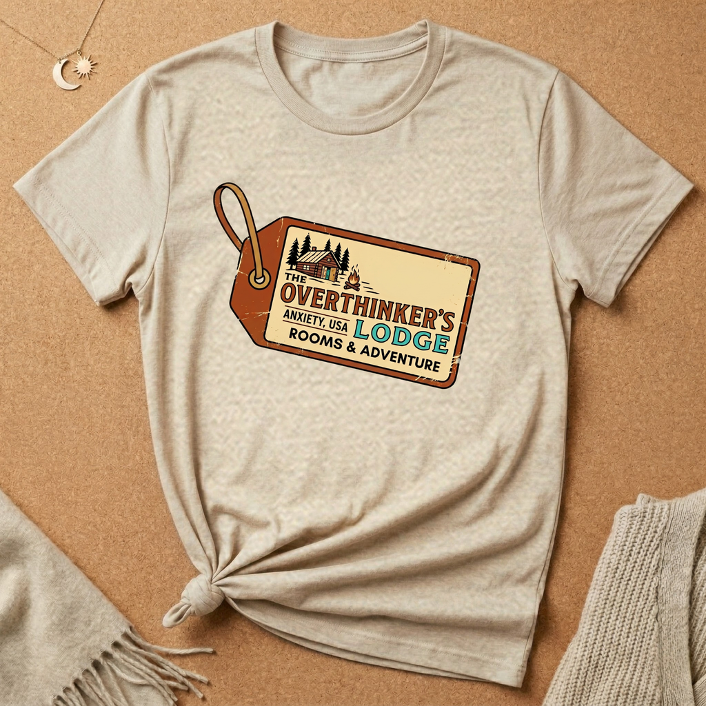 Overthinker's Lodge Luggage Tag Tee