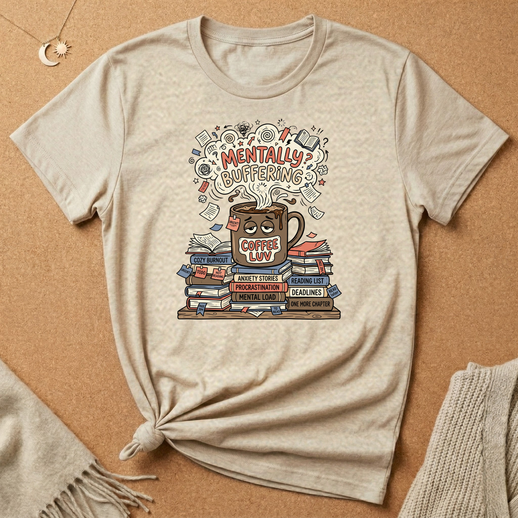 Mentally Buffering with Books Tee