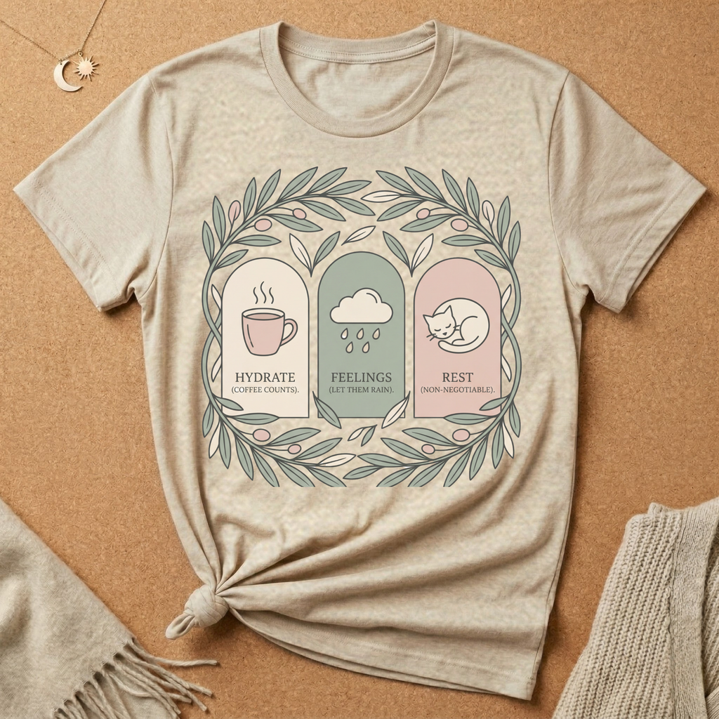 Hydrate, Feelings, and Rest Tee