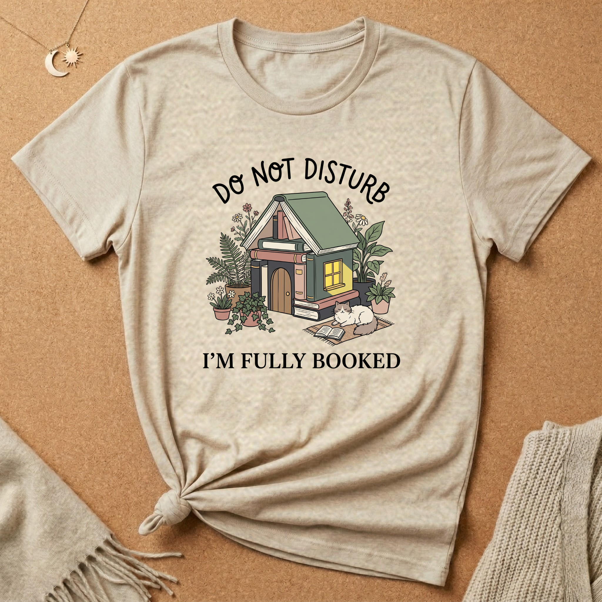 Do Not Disturb I'm Fully Booked Book House Tee