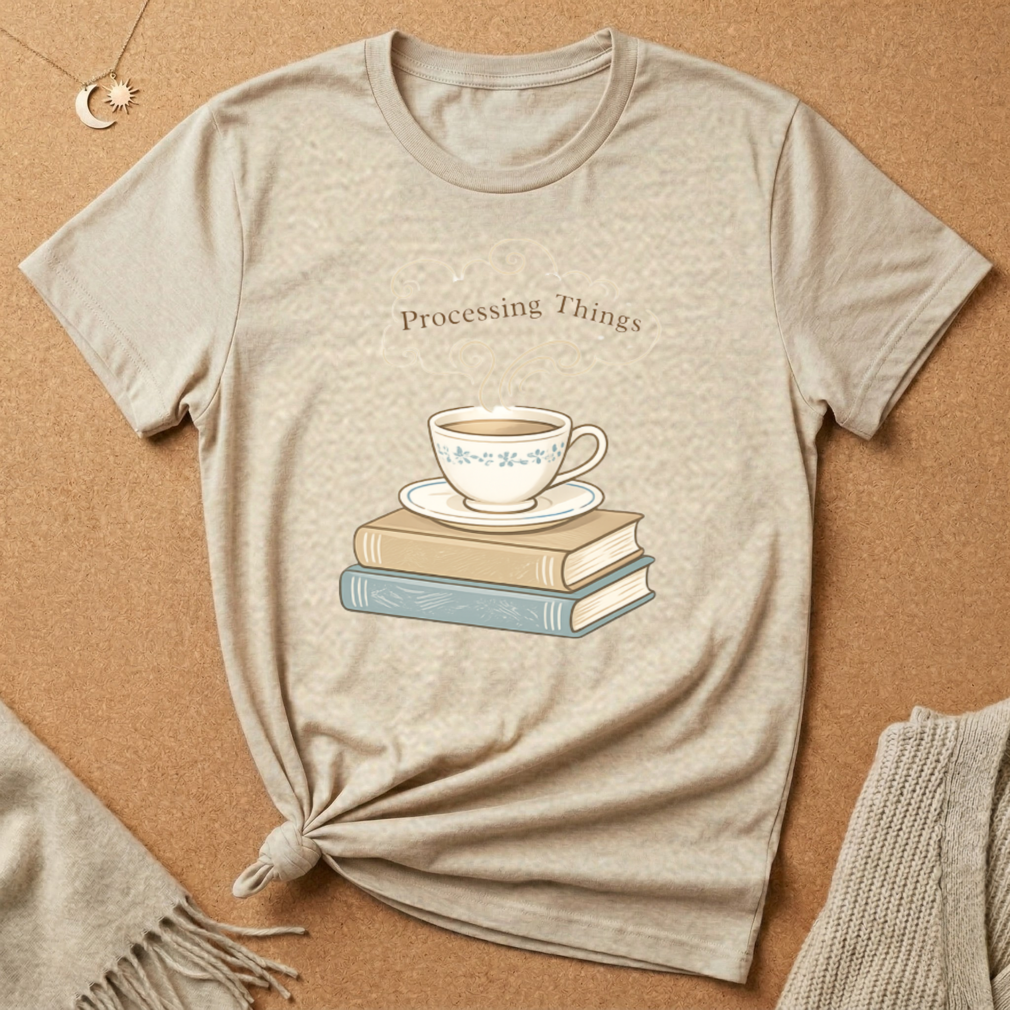 Processing Things teacup with books Tee