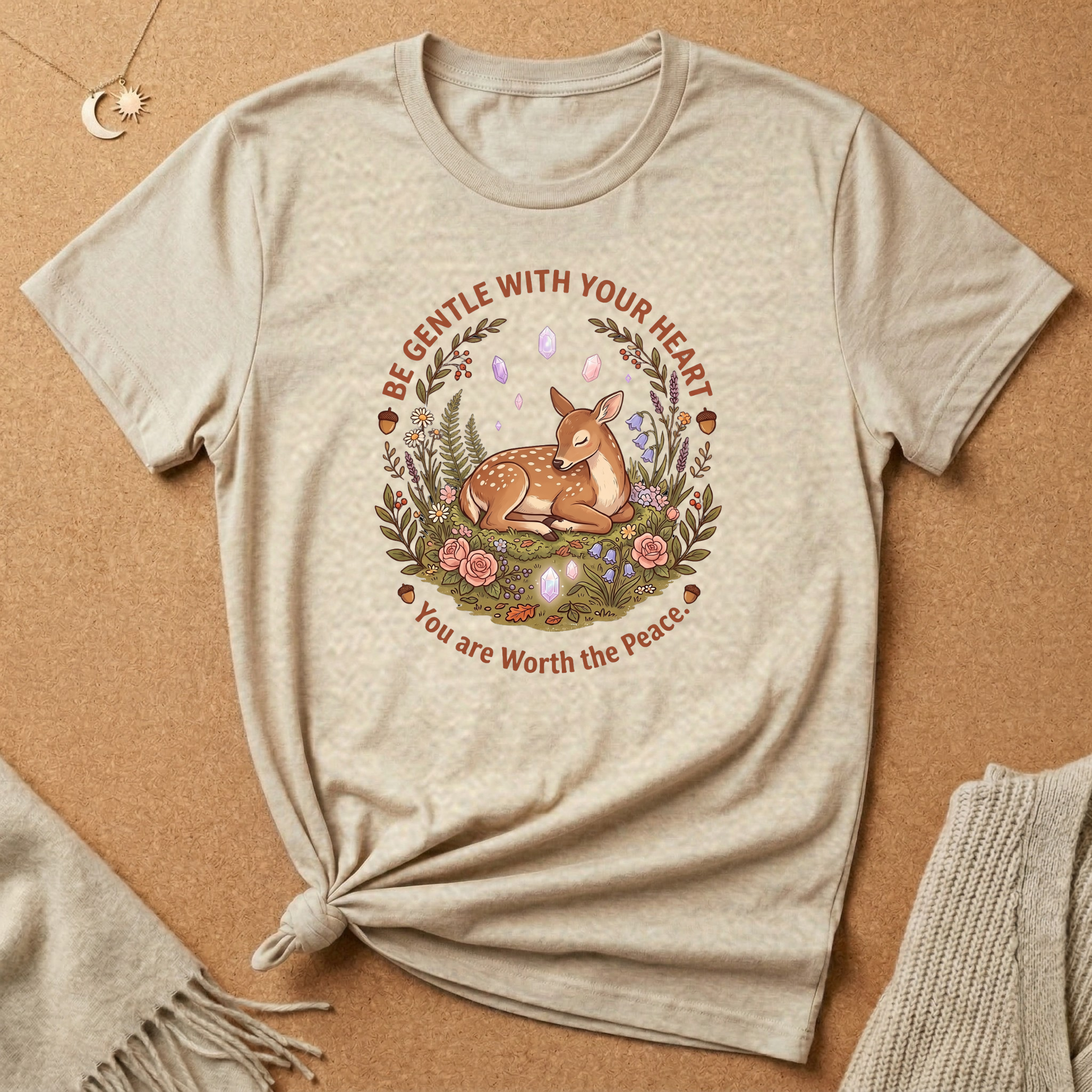 Gentle with Your Heart Deer Tee
