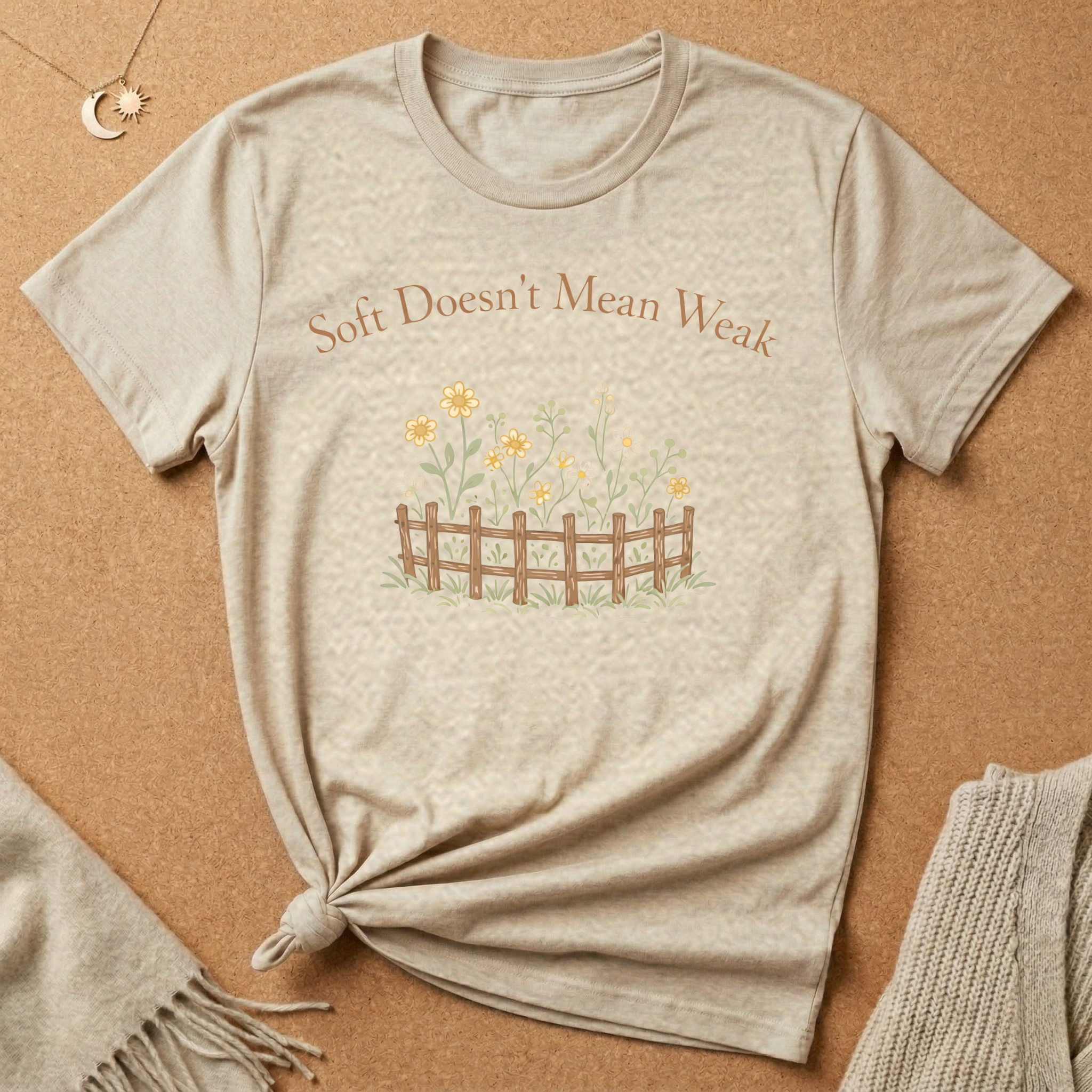 Soft Doesn't Mean Weak flower garden Tee