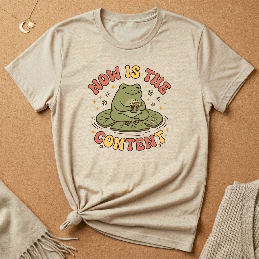 Now Is the Content Frog Tee