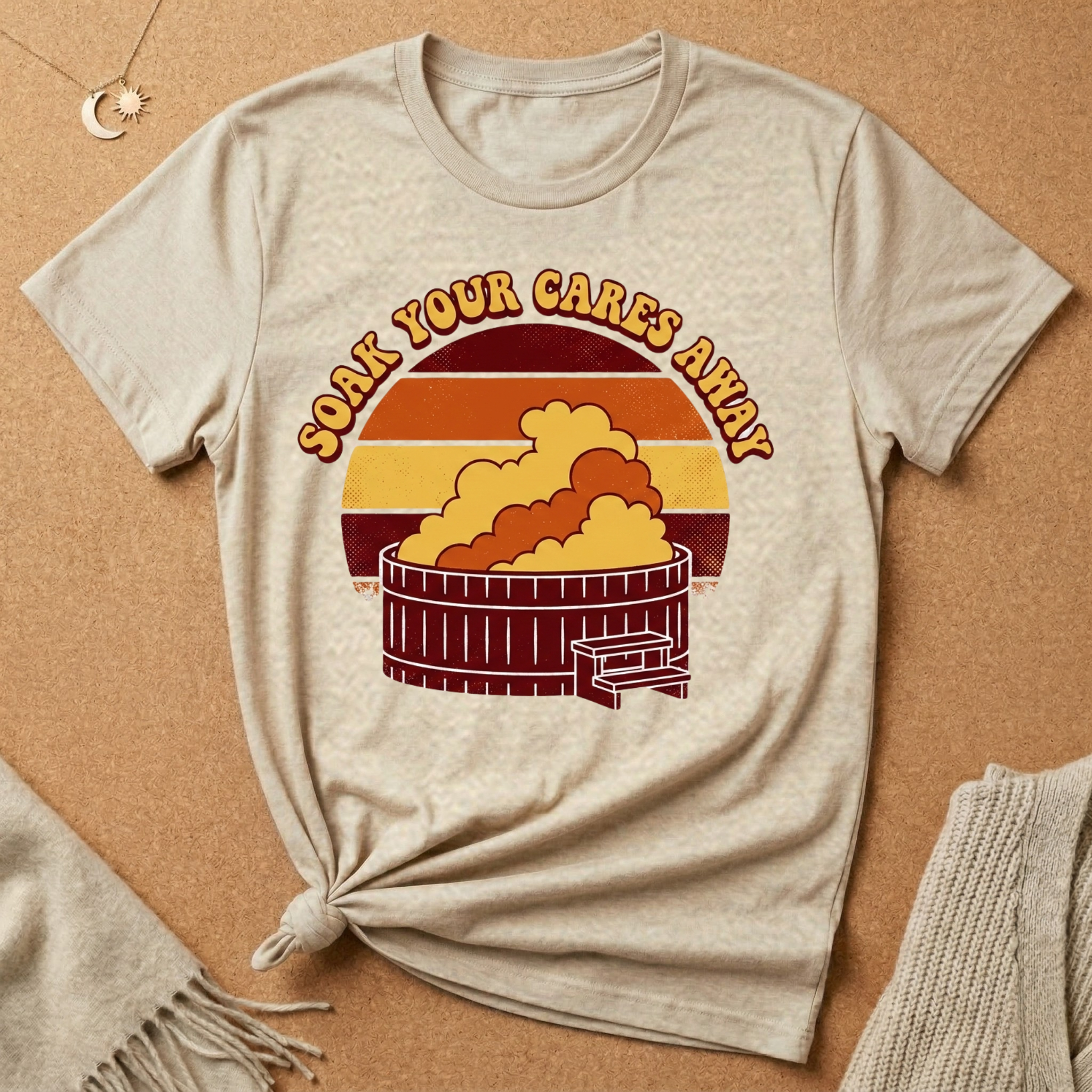 Soak Your Cares Away Hot Tub Tee