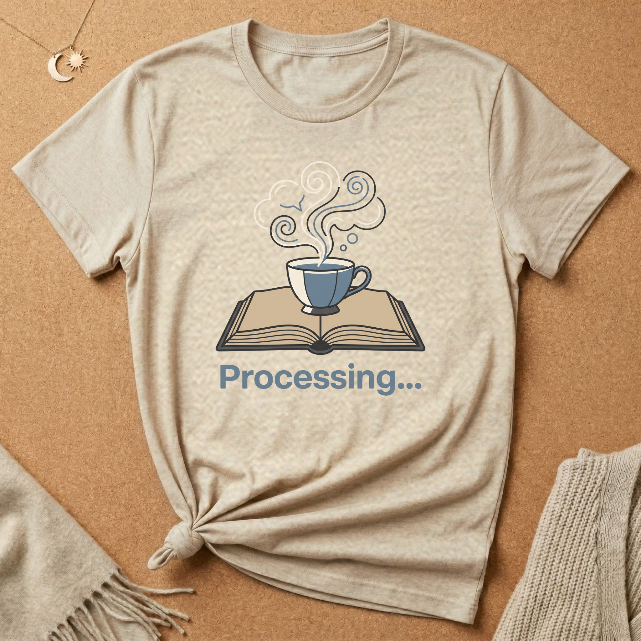 Processing Cozy Coffee and Book Tee