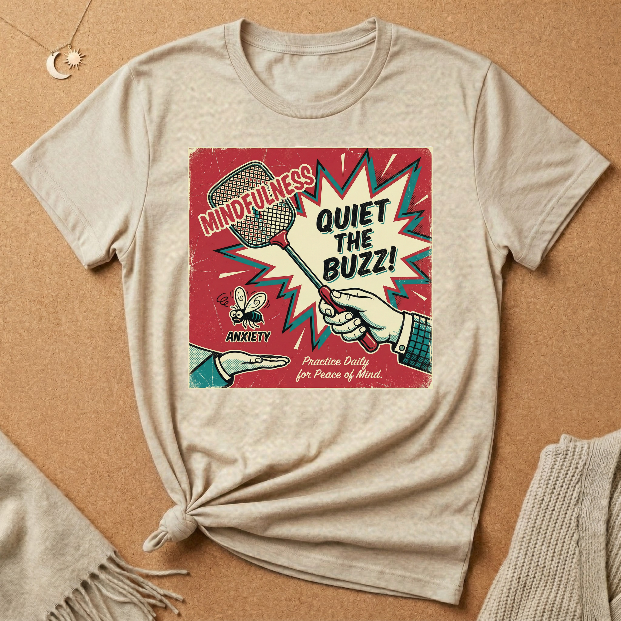 Quiet the Buzz! With Swatter Vintage Ad Tee