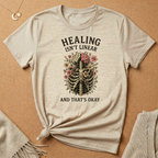 Healing Isn't Linear and That's Okay Skeleton Tee