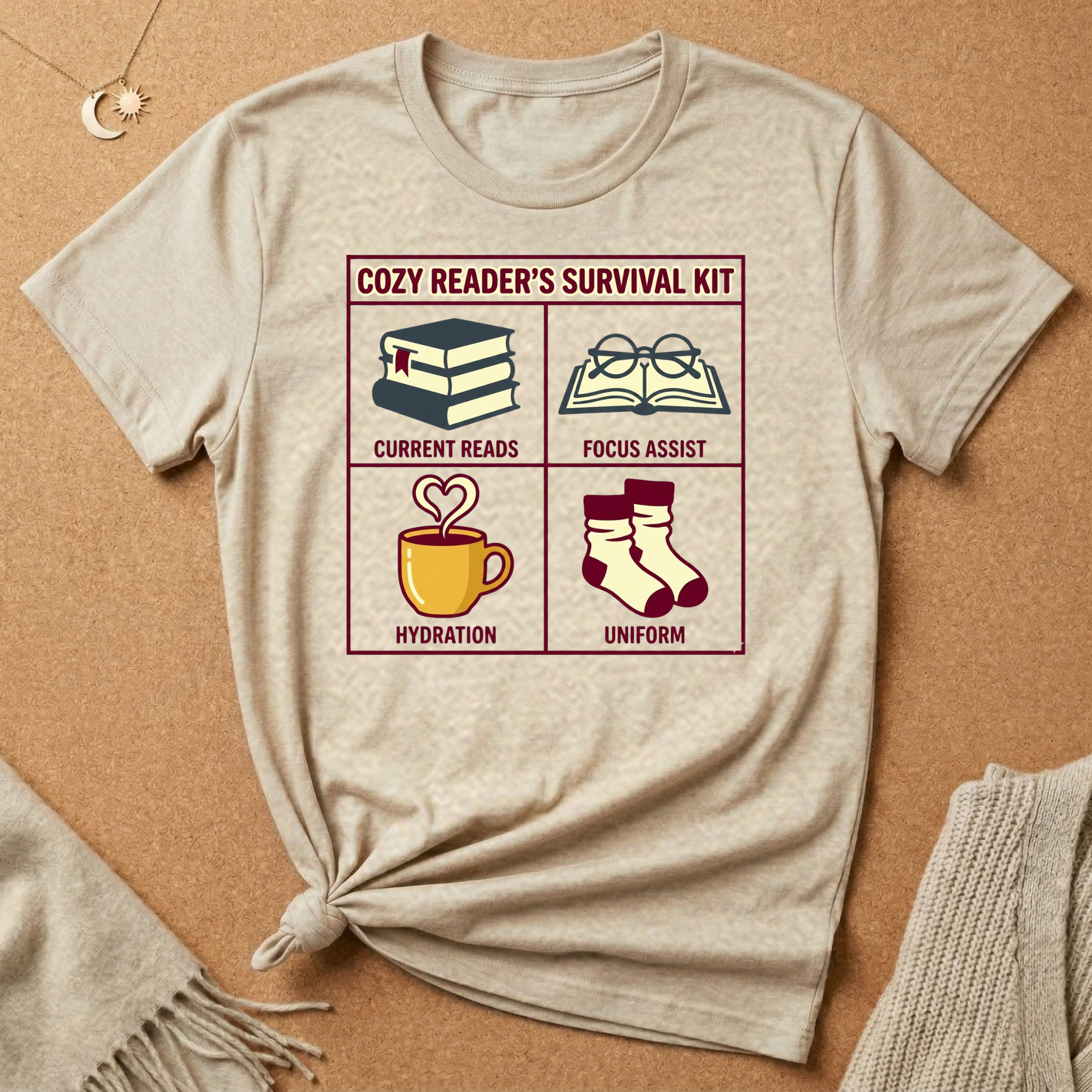 Cozy Reader's Survival Kit Tee