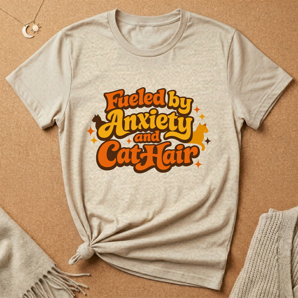 Fueled By Anxiety and Cat Hair Tee