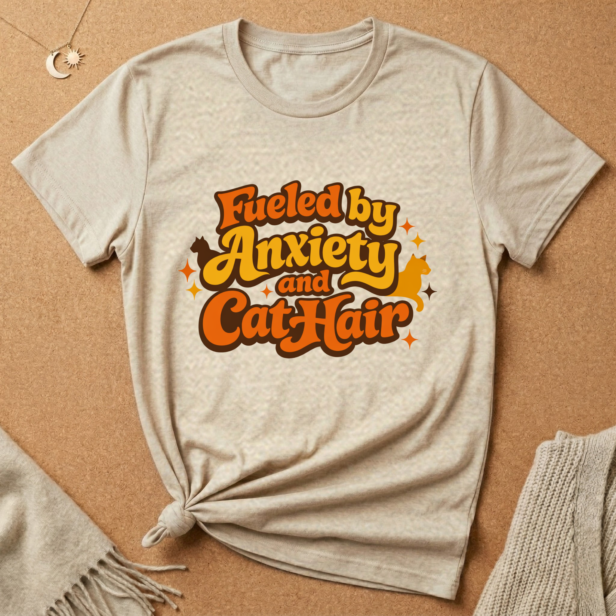 Fueled By Anxiety and Cat Hair Tee