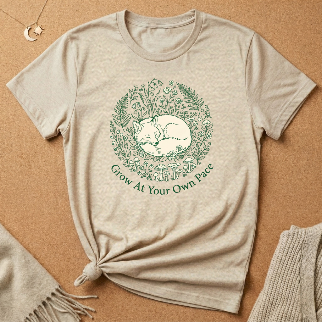 Grow at Your Own Pace Fox Tee