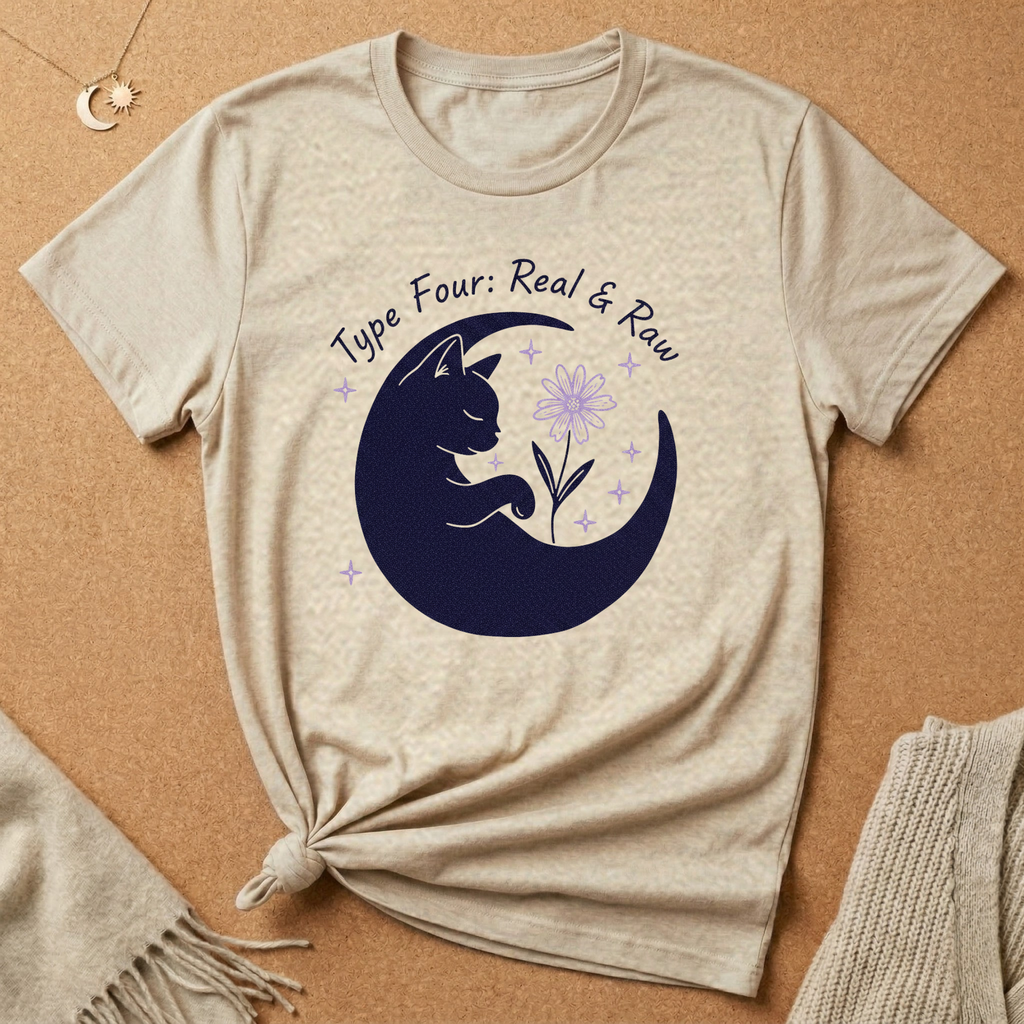 Enneagram Type 4: Real & Raw Cat Moon Tee