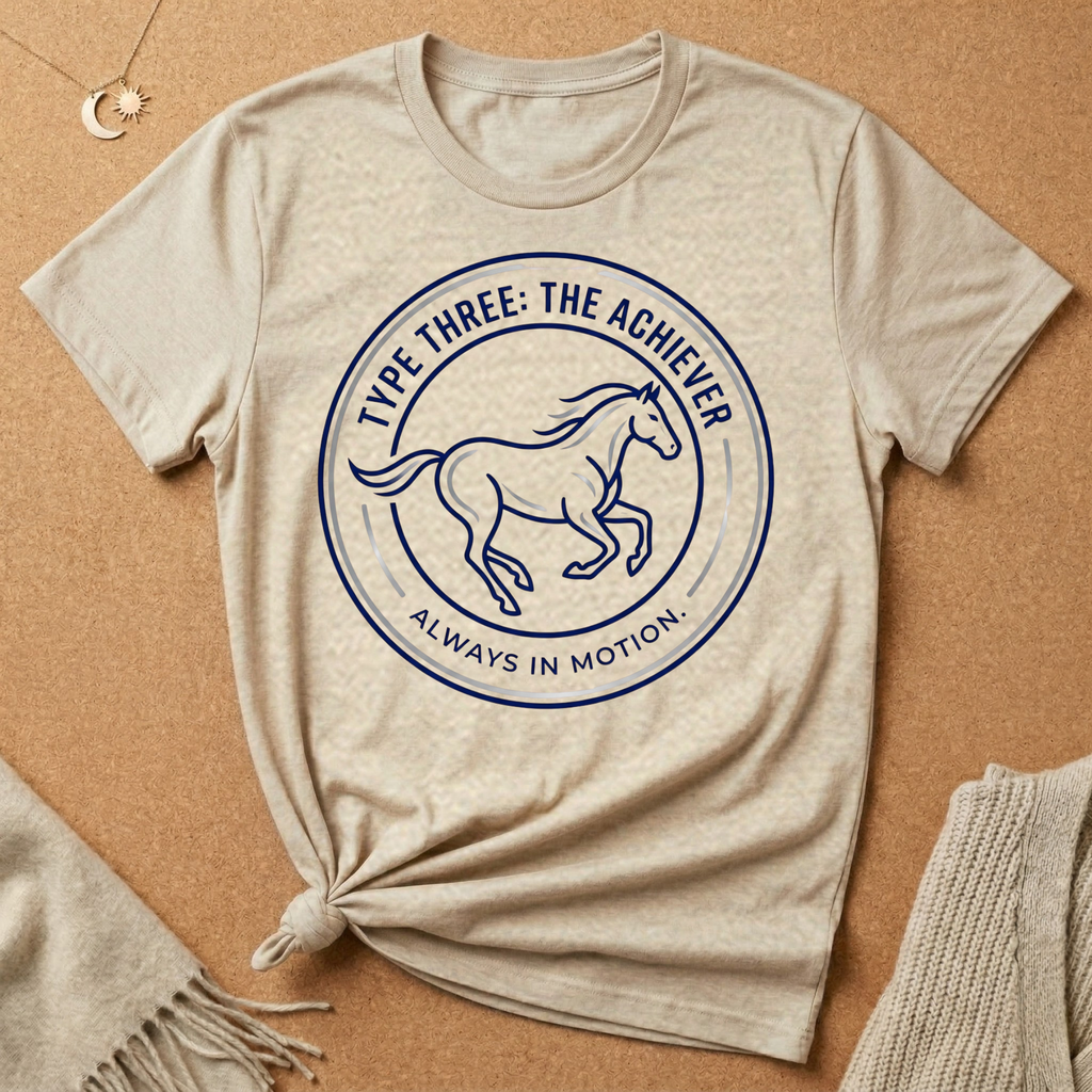 Enneagram Type 3: The Achiever Always in Motion. Horse Tee