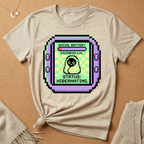 Pixel Pet Tee — "Social Battery: Status: Hibernating" Retro Virtual Pet Tee
