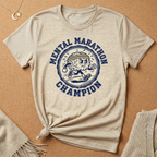 Mental Marathon Champion Brain Badge Tee