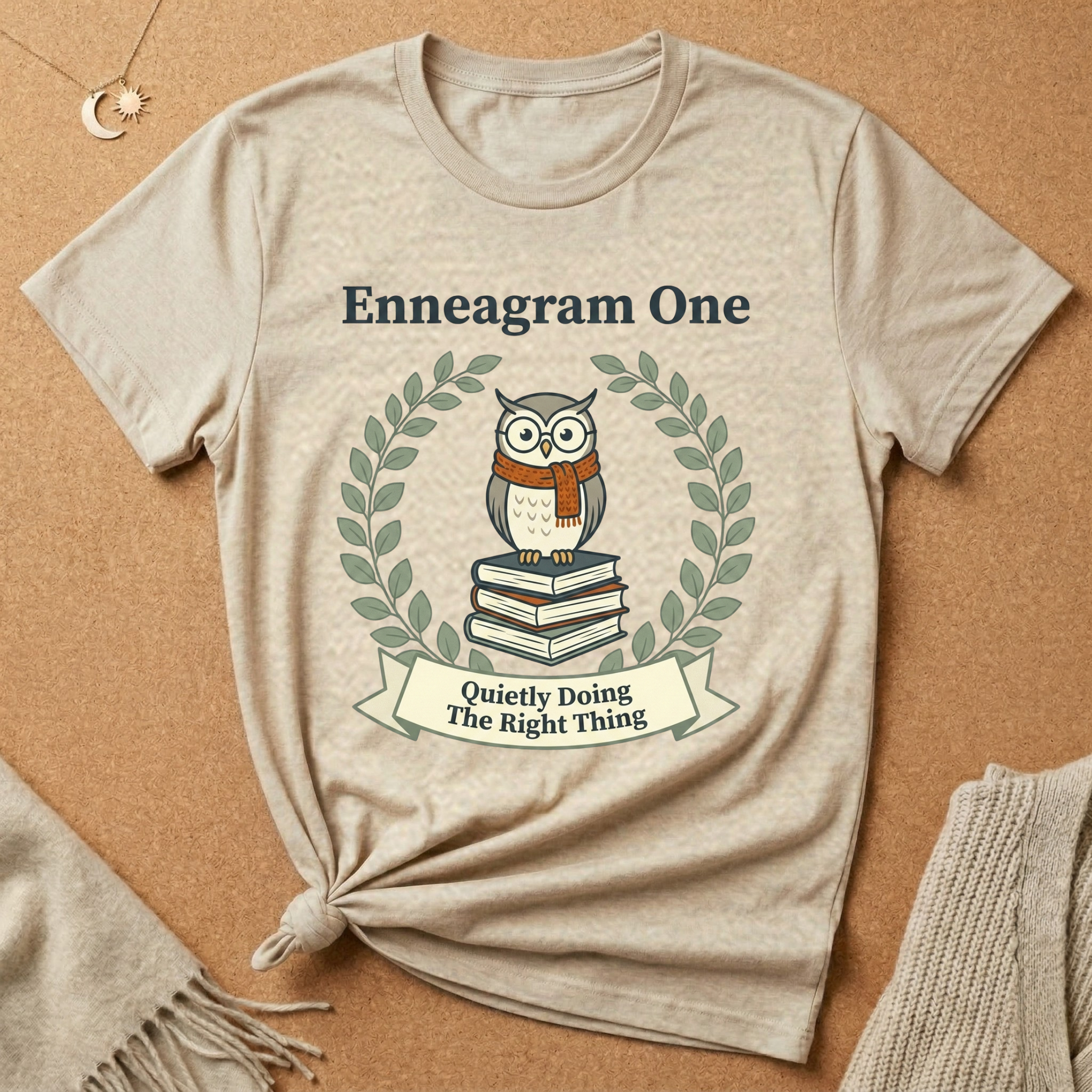Enneagram Type 1: Quietly Doing The Right Thing Owl Tee
