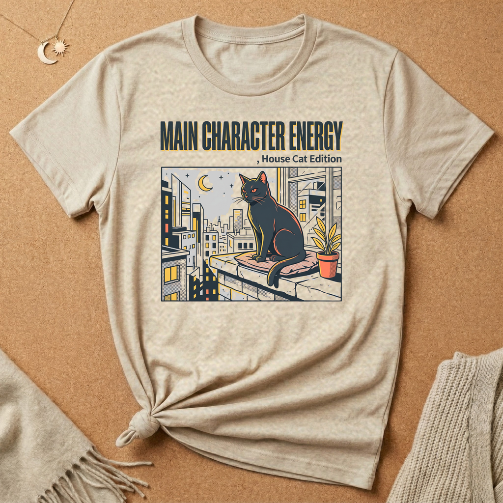Main Character Energy Cat Edition Tee