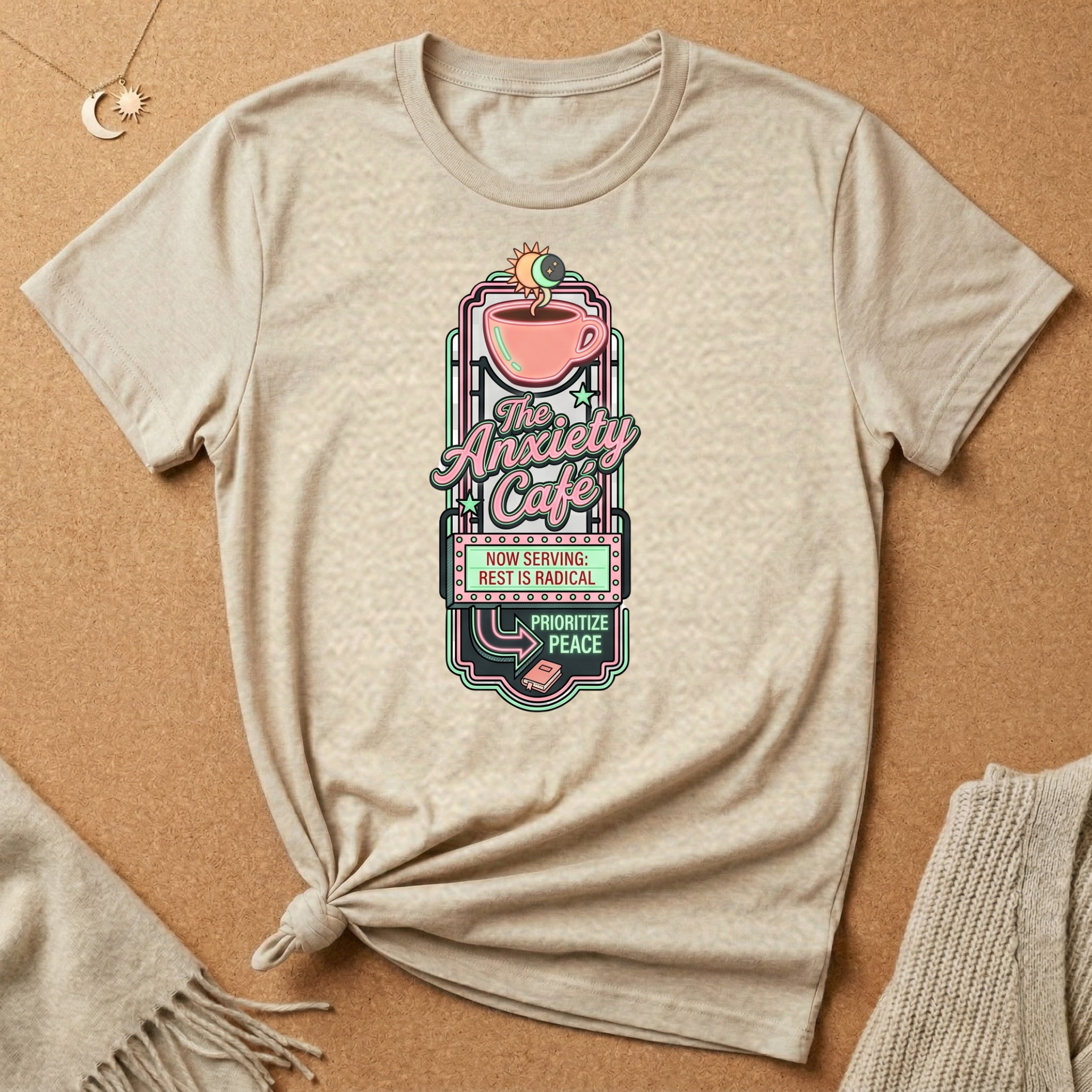 Rest Is Radical Anxiety Cafe Tee