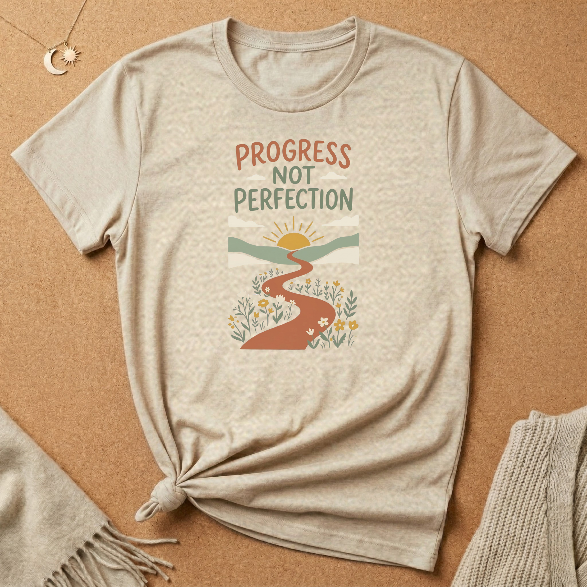 Progress Not Perfection Road Tee