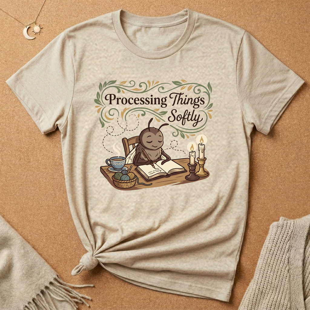 Calm Anxiety Fly Processing Things Softly Tee
