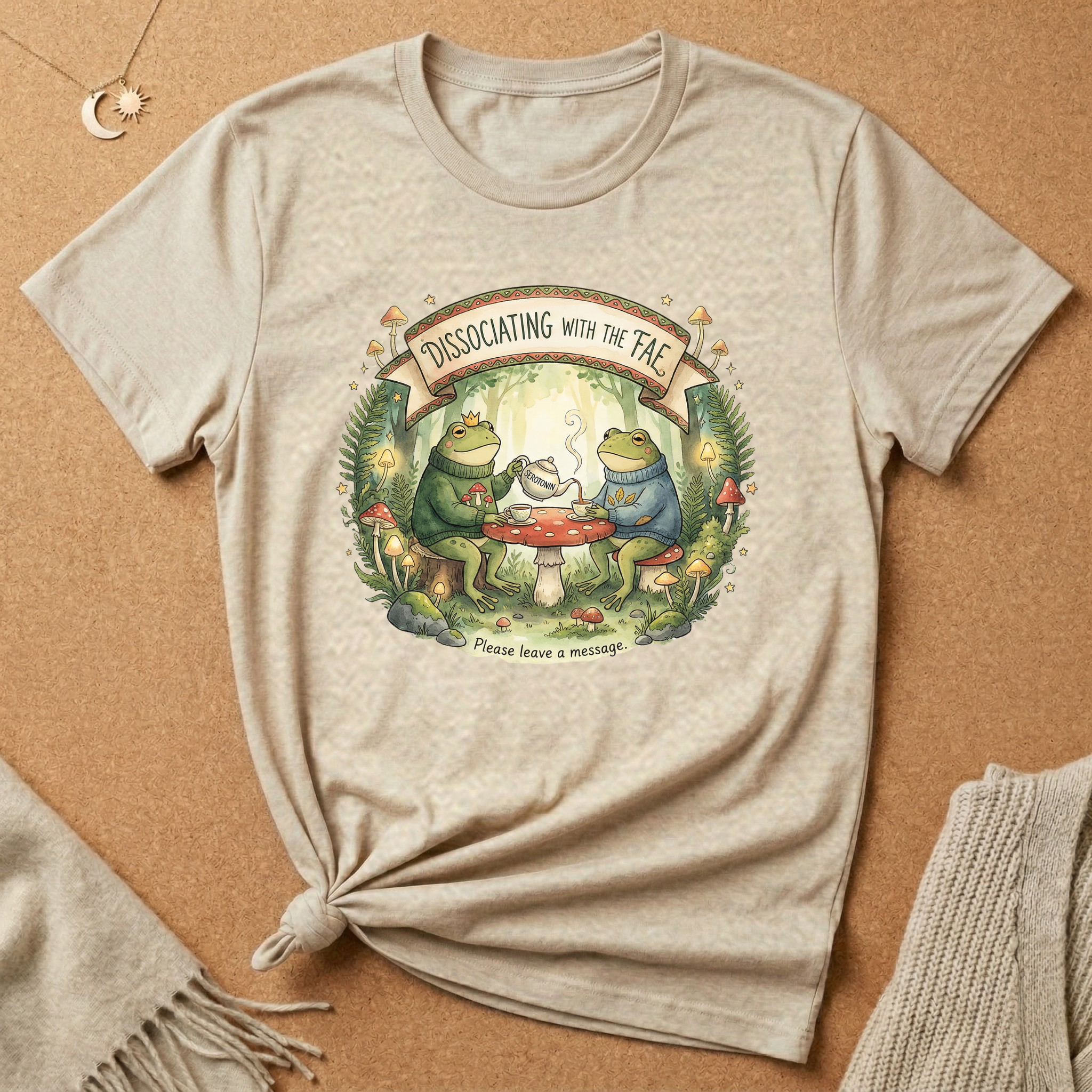 Dissociating with the Fae (Please Leave a Message) Frog Wilderkind Tee