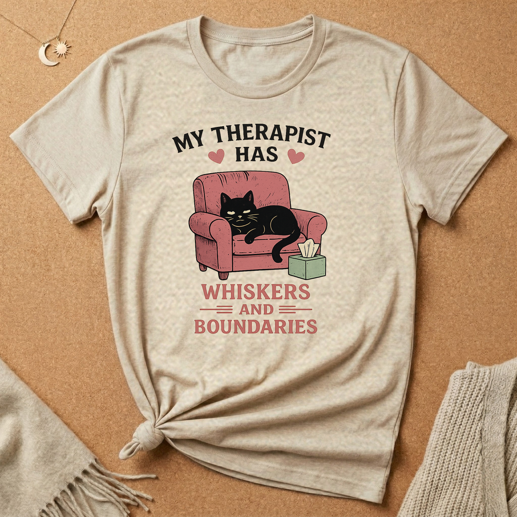 My Therapist Has Whiskers and Boundaries with Cat Tee