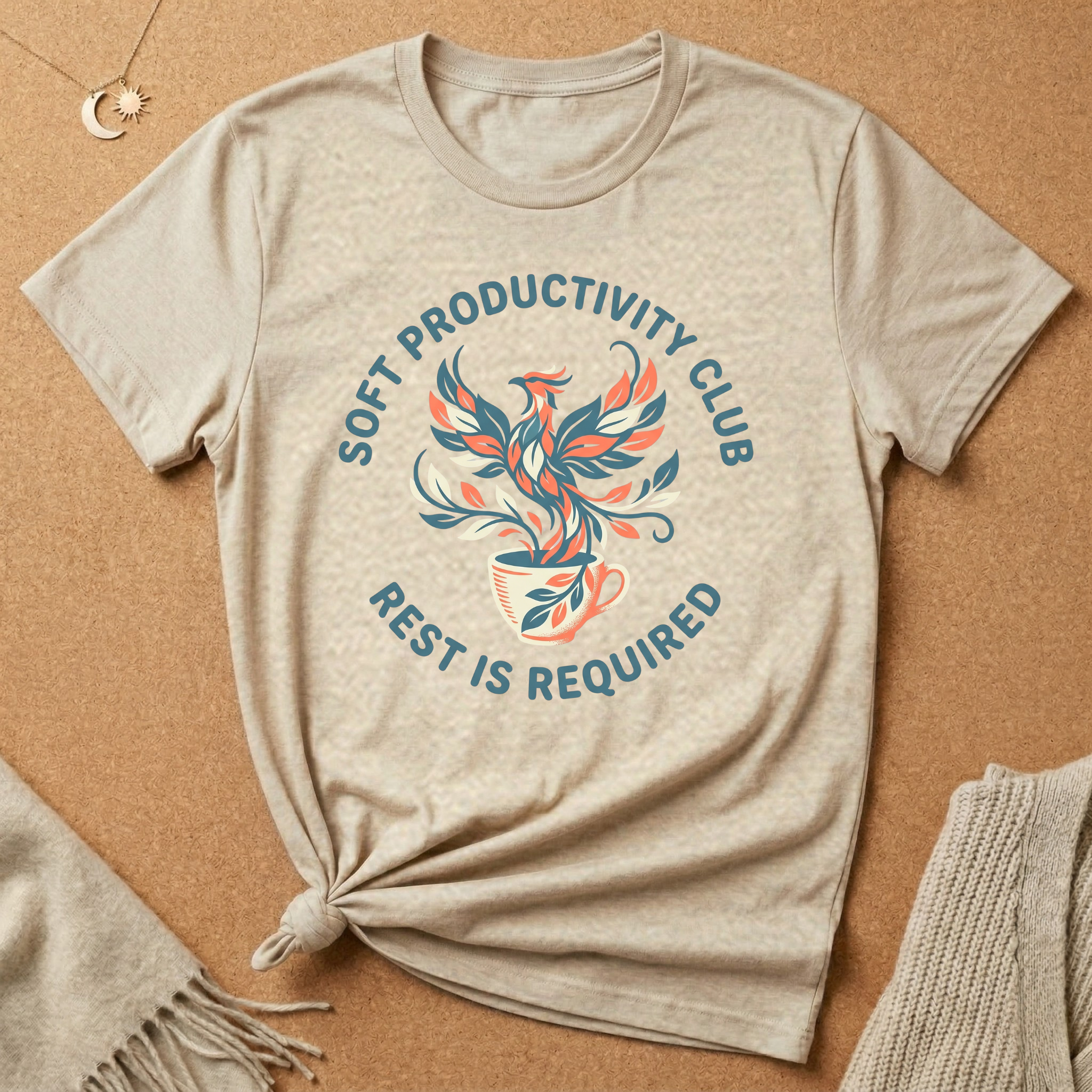Soft Productivity Club Rest Is Required Phoenix Tee