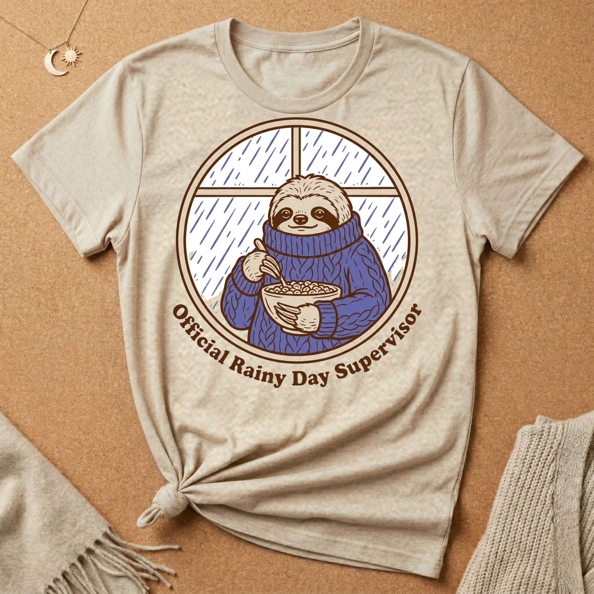 Sloth Official Rainy Day Supervisor Tee