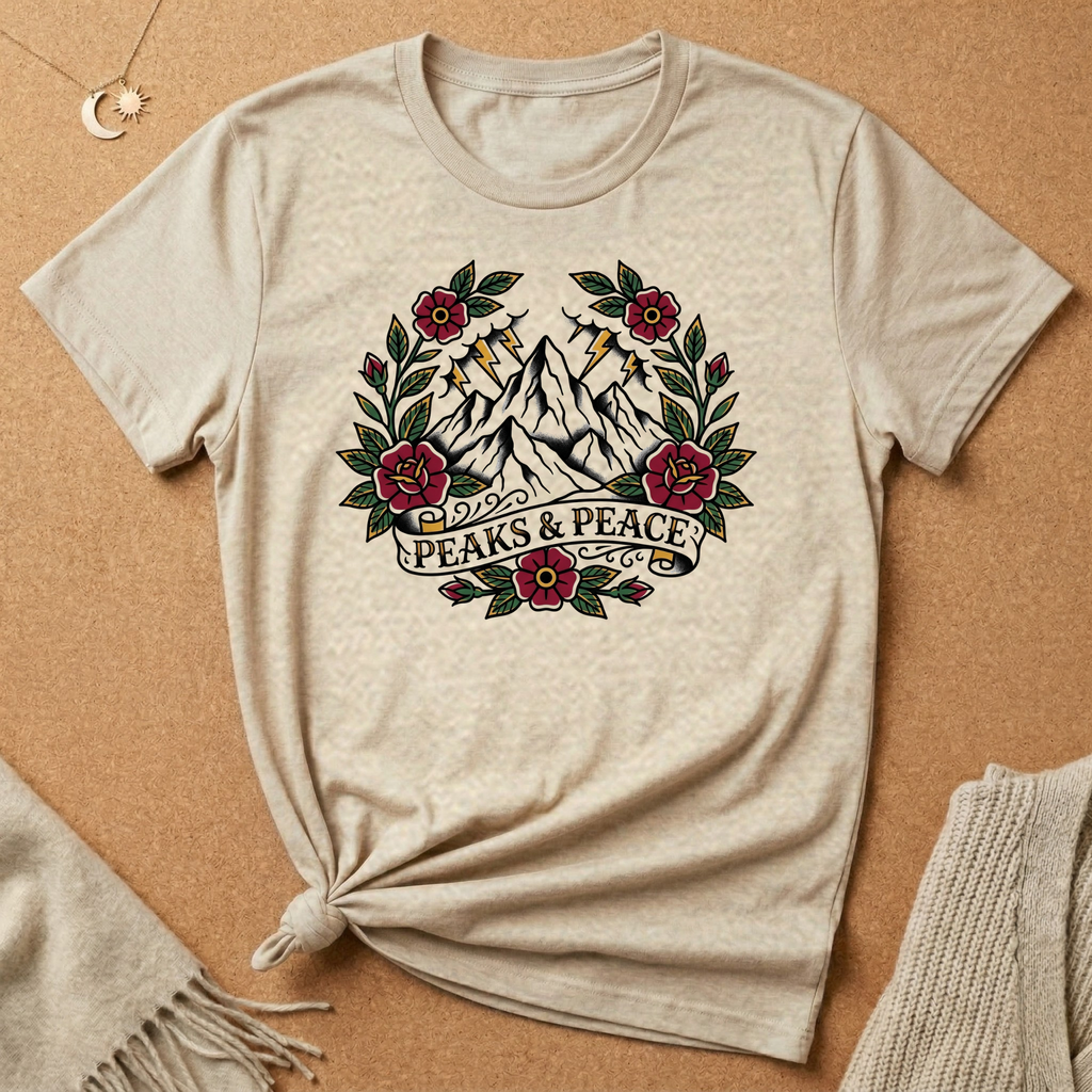Peaks and Peace Tatoo Tee