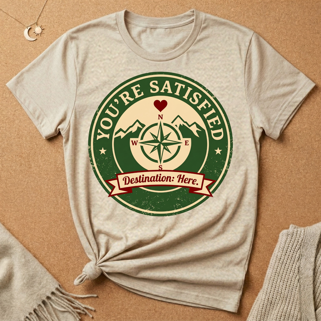 You're Satisfied Compass Enneagram Seven Core Want Tee