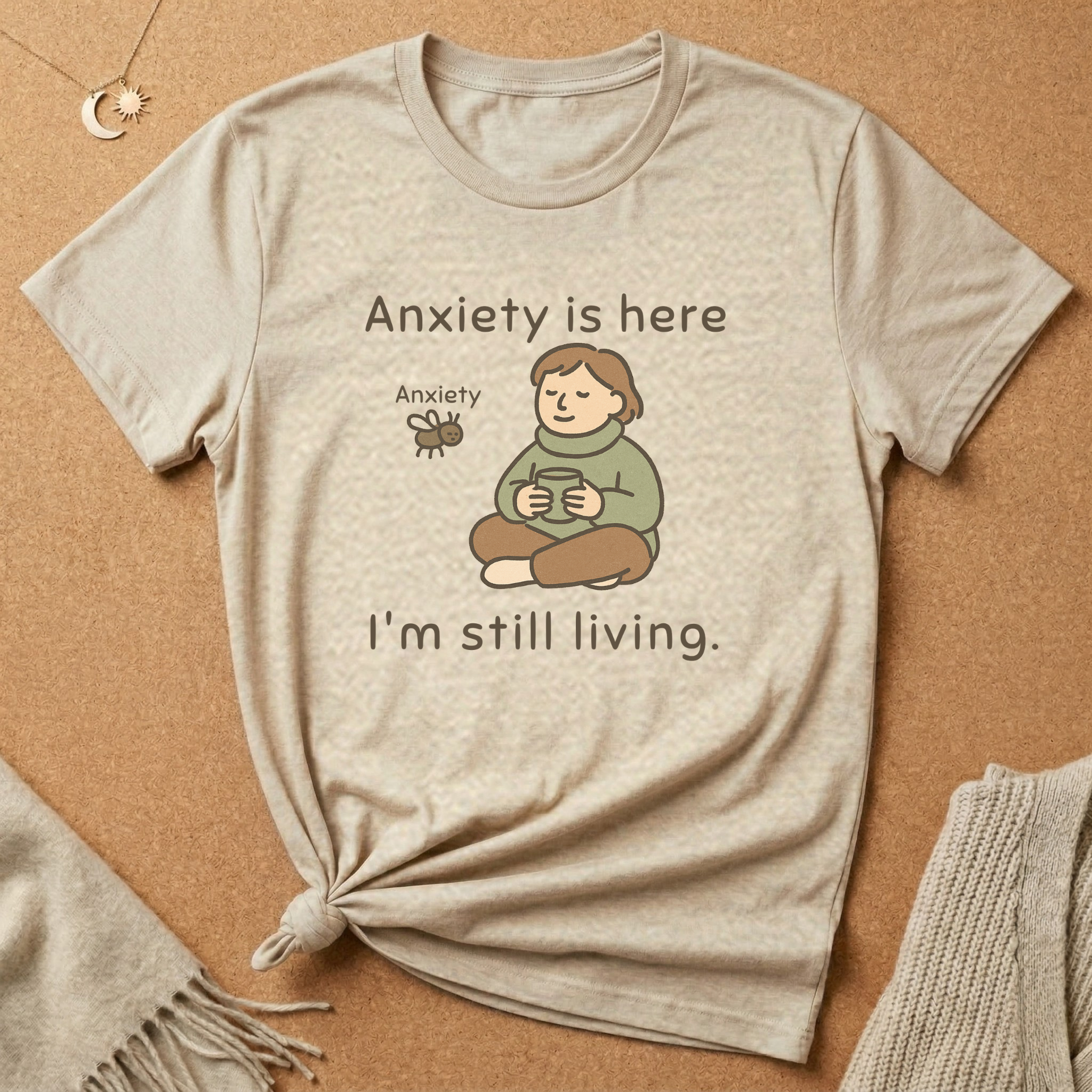 Anxiety is here I'm still living Tee