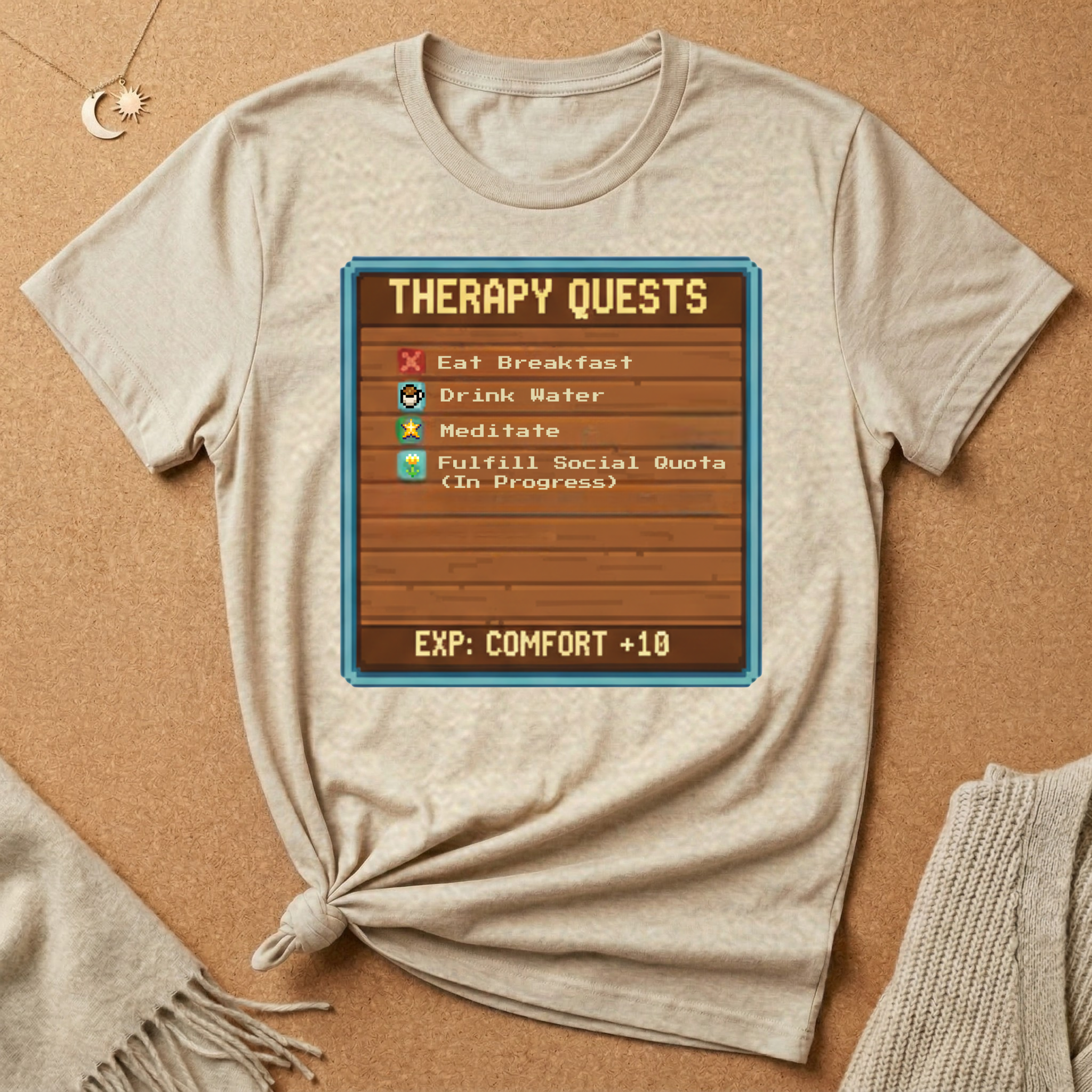 Old School Game Therapy Quests Tee